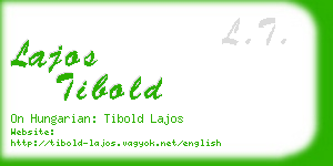 lajos tibold business card